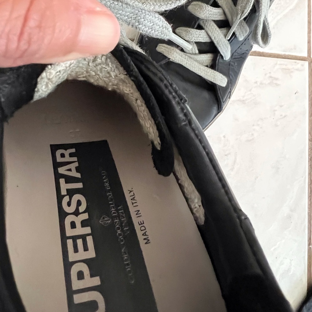Golden Goose Black Perforated Superstars, size 35/5 star ⭐️ - Picture 9 of 12